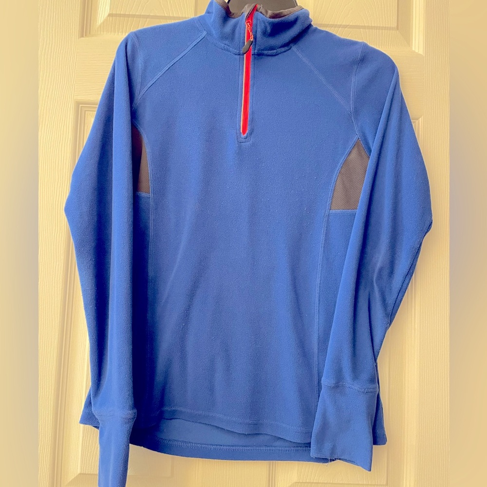 RBX Micro Fleece Performance 1/4 Zip Pullover Sweatshirt Blue/Pink